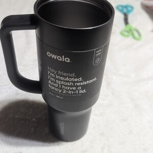 Owala 40oz Insulated Stainless Steel Travel Tumbler Black Handle No Lid